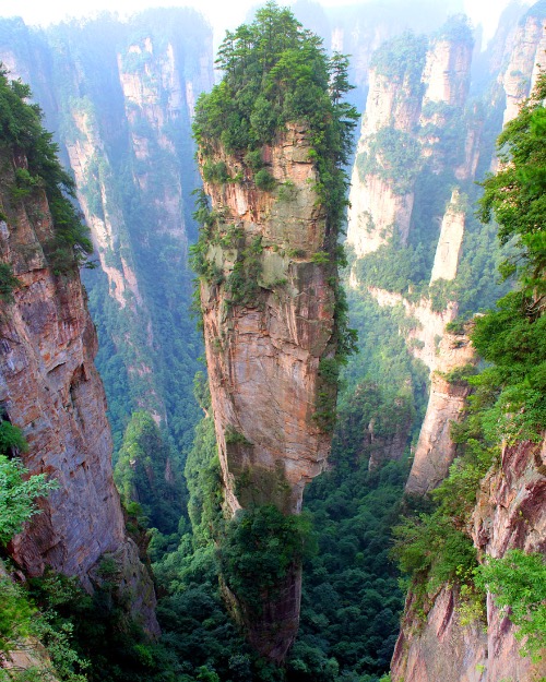 Tianzi Mountains, China | image tagged in awesome,pics,photography | made w/ Imgflip meme maker