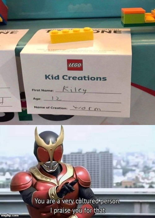 Give that kid 2 medals, 1st one for being a cultured person, 2nd one in case he lost the 1st one... | image tagged in ah i see you are a man of culture as well,lego,worms,smart,big brain | made w/ Imgflip meme maker