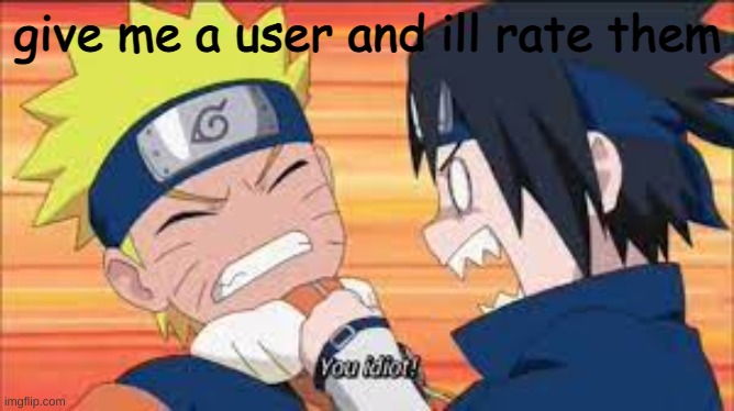 you idiot! | give me a user and ill rate them | image tagged in you idiot | made w/ Imgflip meme maker
