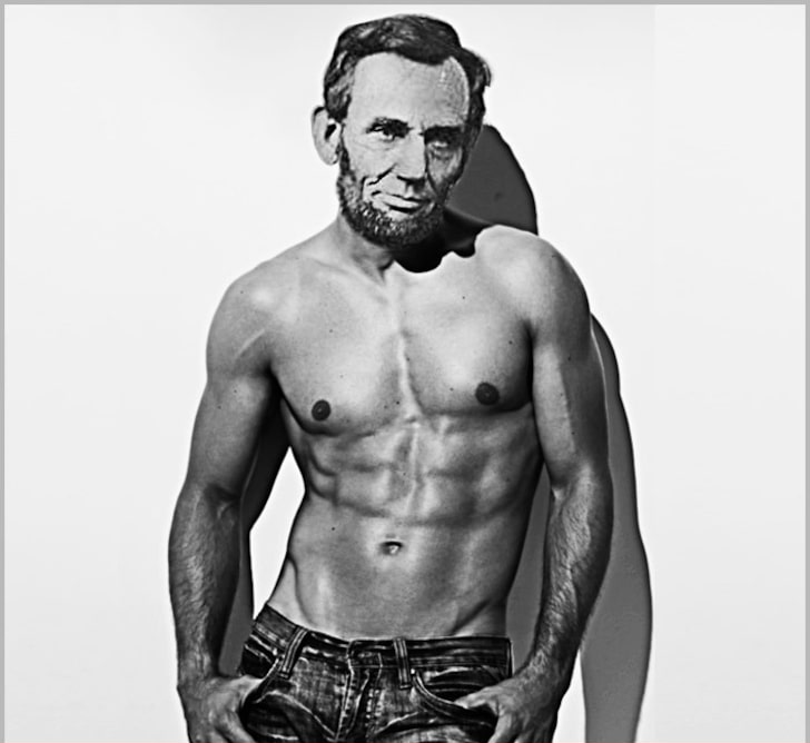 Ripped Abraham Lincoln Blank Meme Template