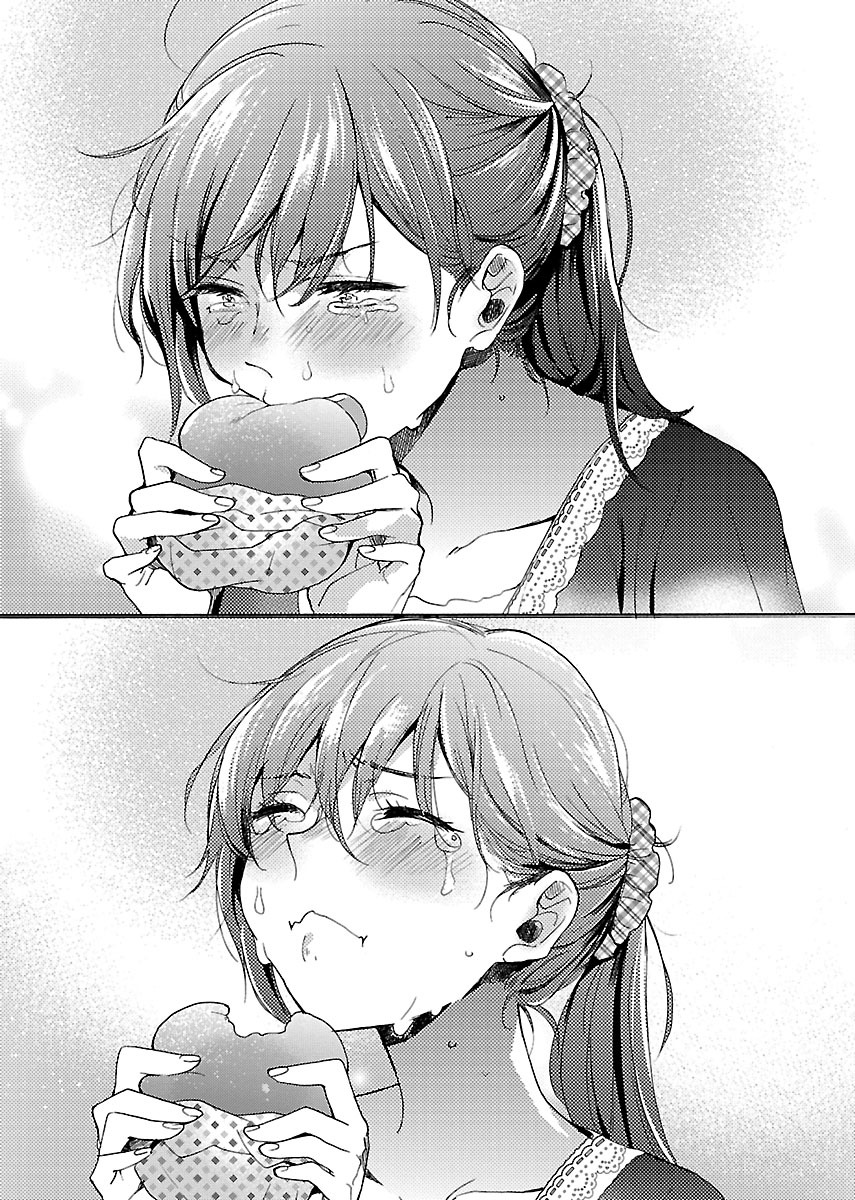 High Quality anime girl eating burger crying Blank Meme Template