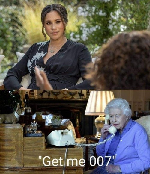 On her Majestys secret service... | image tagged in meghan markle,prince harry,queen elizabeth,funny memes | made w/ Imgflip meme maker