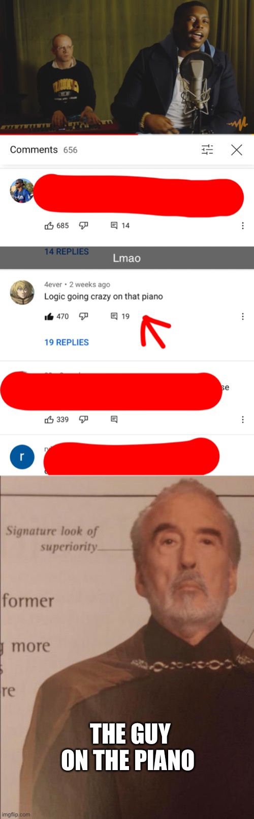 THE GUY ON THE PIANO | image tagged in facepalm | made w/ Imgflip meme maker