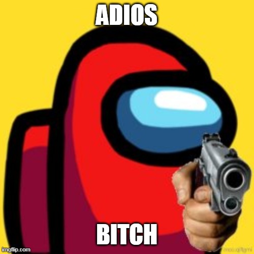 adios | ADIOS BITCH | image tagged in adios | made w/ Imgflip meme maker