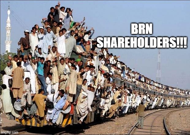 Indian Train | BRN SHAREHOLDERS!!! | image tagged in indian train | made w/ Imgflip meme maker