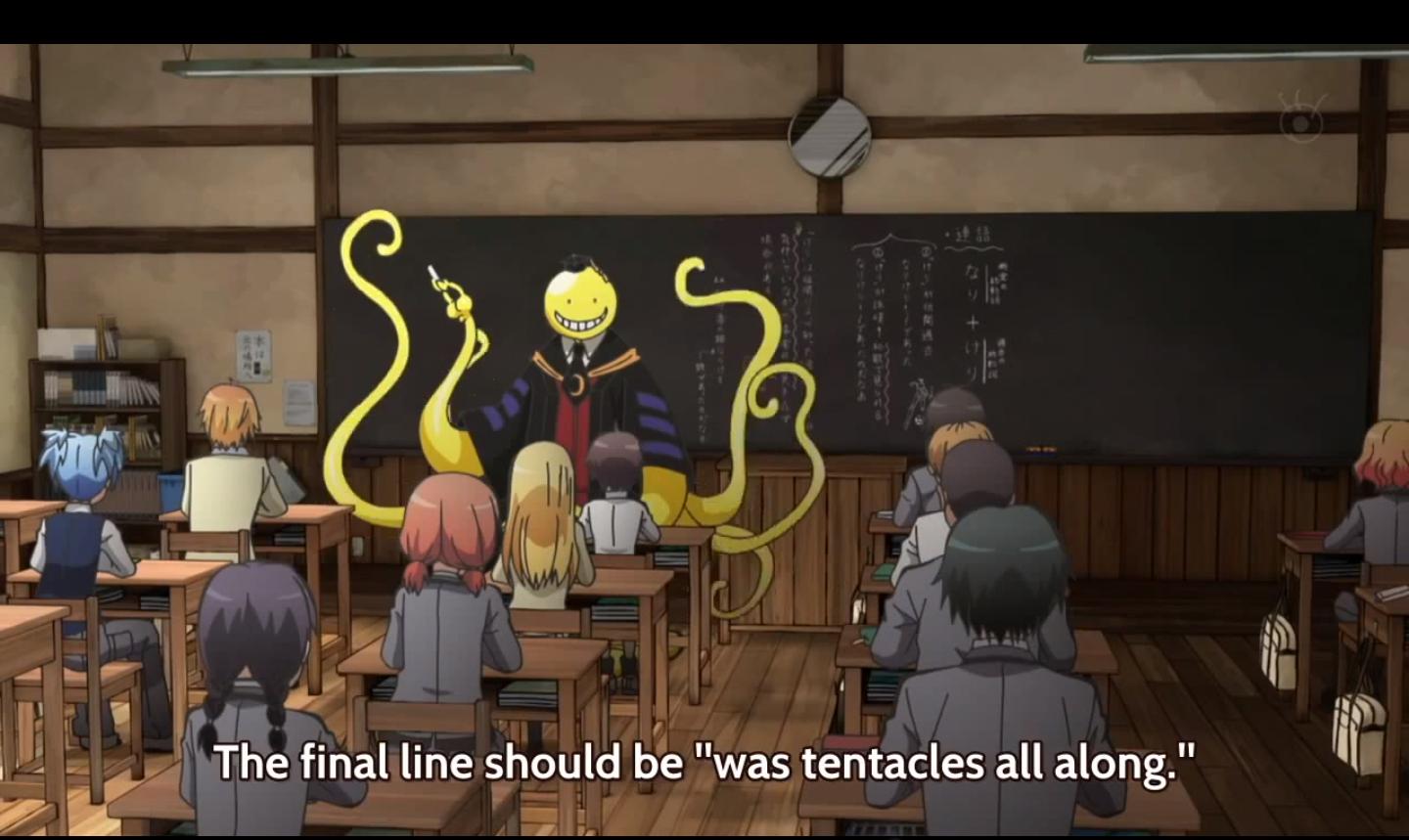 Assassination Classroom Koro-Sensei Was tentacles all along Blank Meme Template
