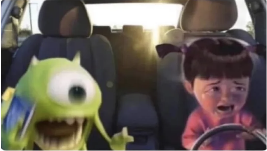 High Quality Wazowski Road Rage Blank Meme Template