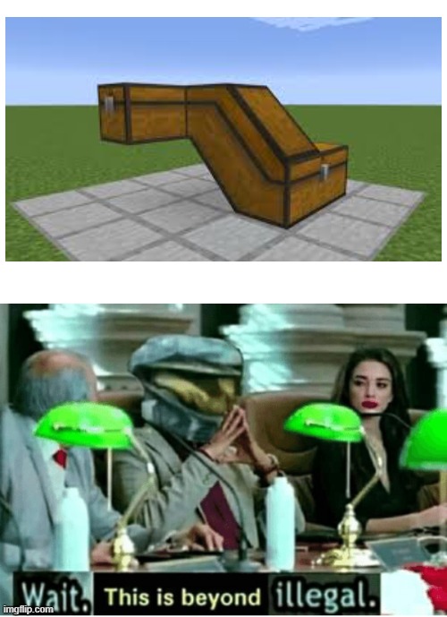 hmm something doesn't feel right in the picture... | image tagged in wait this is beyond illegal with a space on top,memes,illigal minecraft,minecraft | made w/ Imgflip meme maker