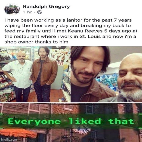 Keanu is a LEGEND | image tagged in keanu,legend,good,out of ideas | made w/ Imgflip meme maker