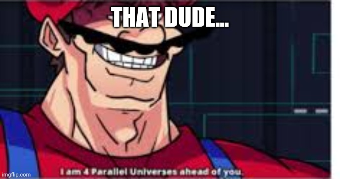 4 parralel universes | THAT DUDE... | image tagged in 4 parralel universes | made w/ Imgflip meme maker