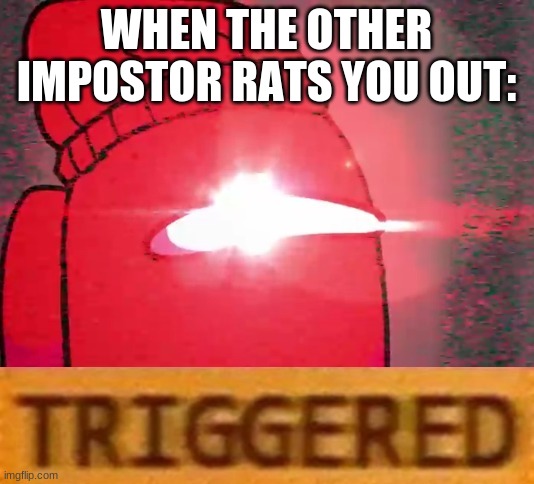 these ppl should be banned | WHEN THE OTHER IMPOSTOR RATS YOU OUT: | image tagged in among us logic t r i g g e r e d,among us | made w/ Imgflip meme maker