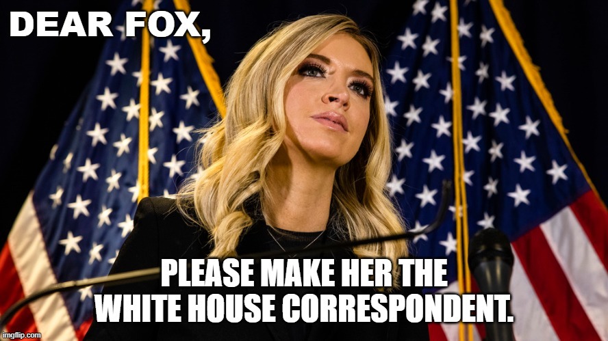 Kayleigh for White House Press | image tagged in kayleigh,fox news,white house | made w/ Imgflip meme maker
