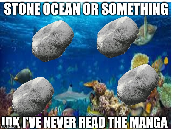 idk | STONE OCEAN OR SOMETHING; IDK I'VE NEVER READ THE MANGA | image tagged in jojo,stone ocean | made w/ Imgflip meme maker