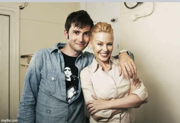 With David Tennant, i.e. Dr. Who | image tagged in kylie david tennant | made w/ Imgflip meme maker