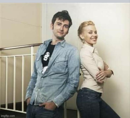 With David Tennant, i.e. Dr. Who | image tagged in kylie david tennant | made w/ Imgflip meme maker