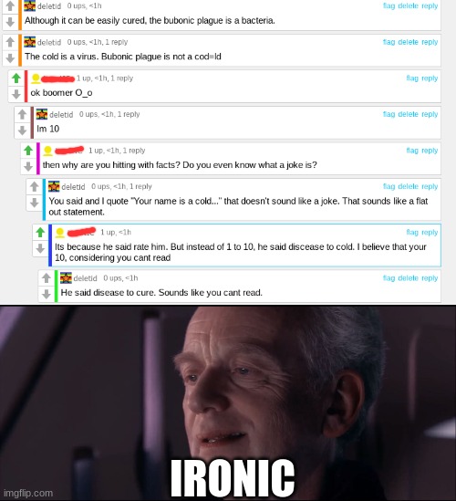 IRONIC | image tagged in palpatine ironic | made w/ Imgflip meme maker