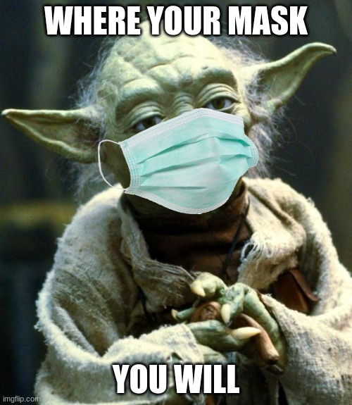 Star Wars Yoda Meme |  WHERE YOUR MASK; YOU WILL | image tagged in memes,star wars yoda | made w/ Imgflip meme maker
