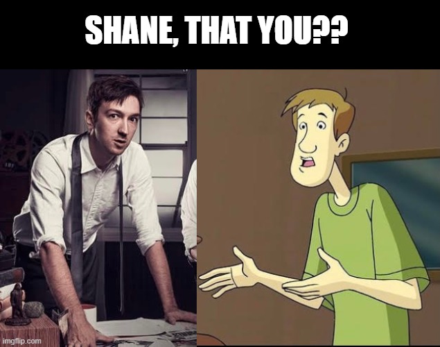 Shaggy Madej |  SHANE, THAT YOU?? | image tagged in buzzfeed,scooby doo,shaggy,mystery,is that you,they're the same picture | made w/ Imgflip meme maker
