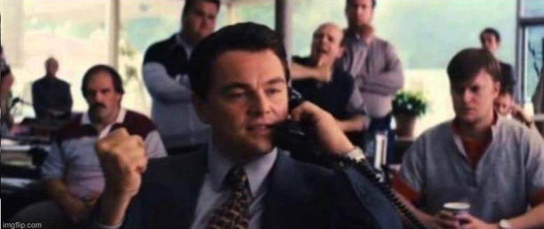 High Quality Wolf of Wall Street Selling Blank Meme Template