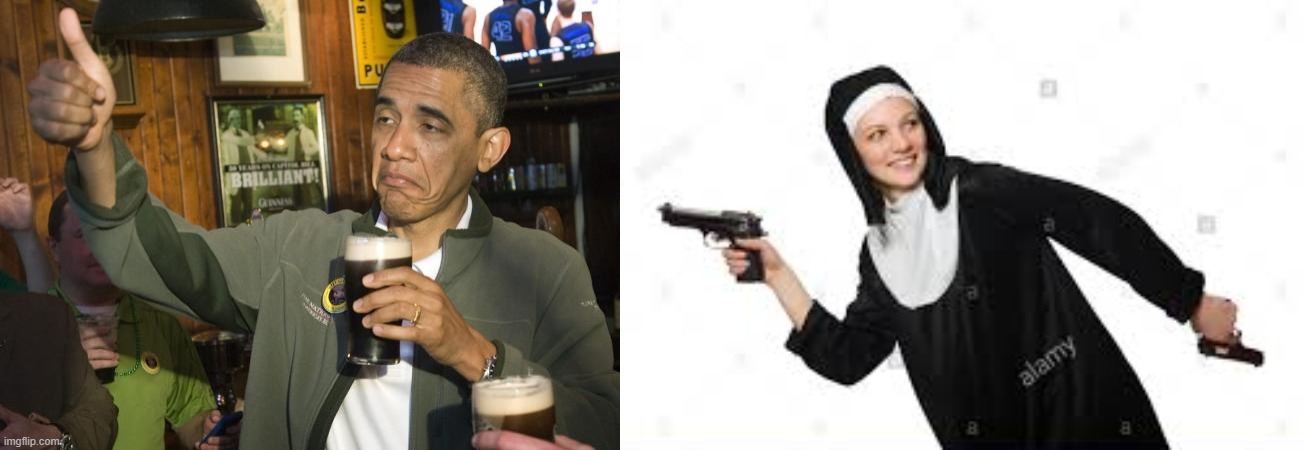 image tagged in nun with the gun | made w/ Imgflip meme maker