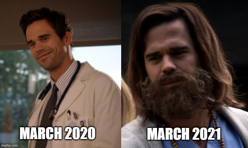 march 2020 2021 difference | MARCH 2021; MARCH 2020 | image tagged in fun,pandemic,march,2020,2021 | made w/ Imgflip meme maker