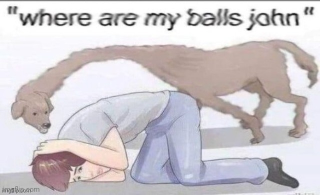 Shitpost | image tagged in where are my balls john | made w/ Imgflip meme maker