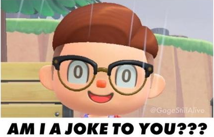 Animal Crossing am I a joke to you?! Blank Meme Template