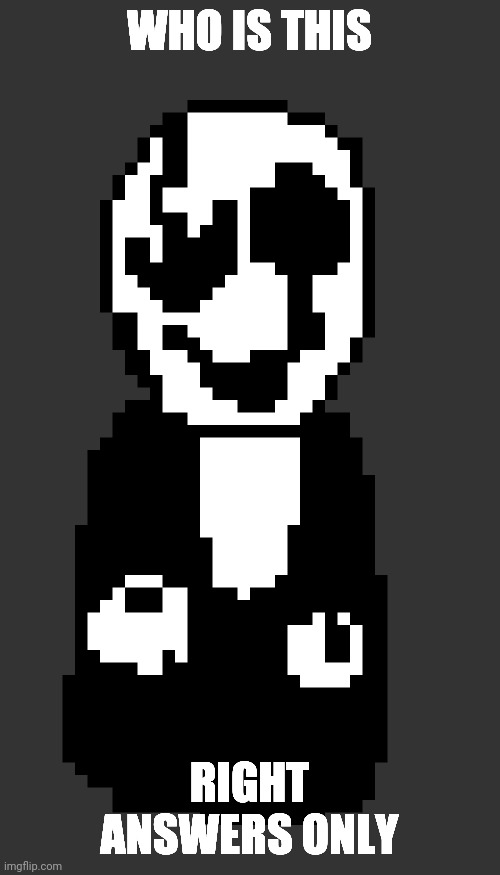 W.D gaster | WHO IS THIS; RIGHT ANSWERS ONLY | image tagged in w d gaster | made w/ Imgflip meme maker