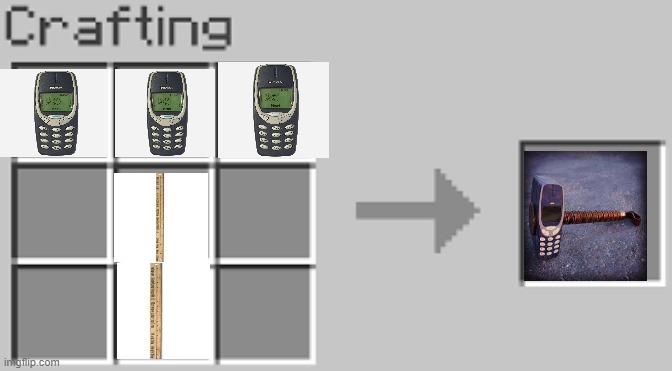 Minecraft Crafting table Nokia | image tagged in minecraft,nokia | made w/ Imgflip meme maker