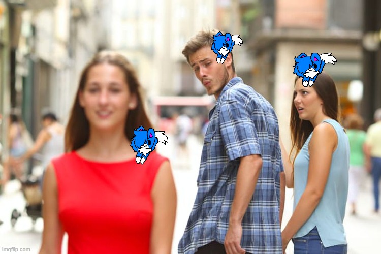 Distracted Boyfriend Meme | image tagged in memes,distracted boyfriend,shoulder cloud | made w/ Imgflip meme maker