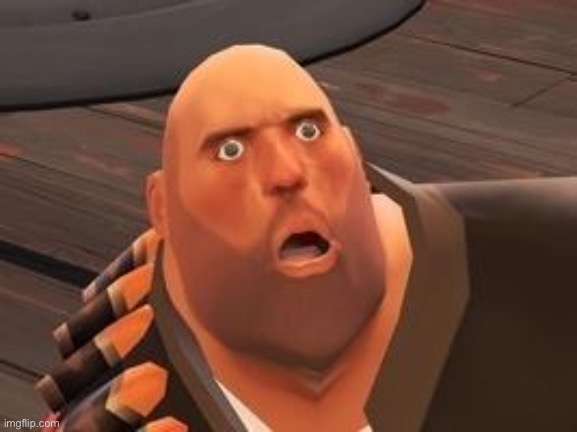 The look you get when you see an A-10 fire for the first time: | image tagged in tf2 heavy | made w/ Imgflip meme maker
