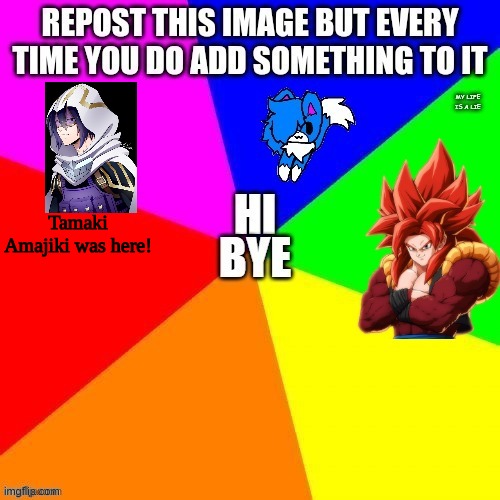 Tamaki Amajiki was here! | made w/ Imgflip meme maker