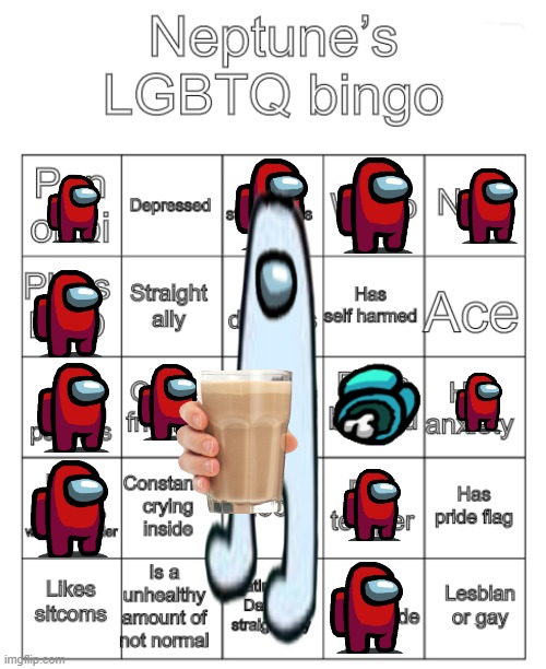 Neptune’s LGBTQ bingo | image tagged in neptune s lgbtq bingo | made w/ Imgflip meme maker
