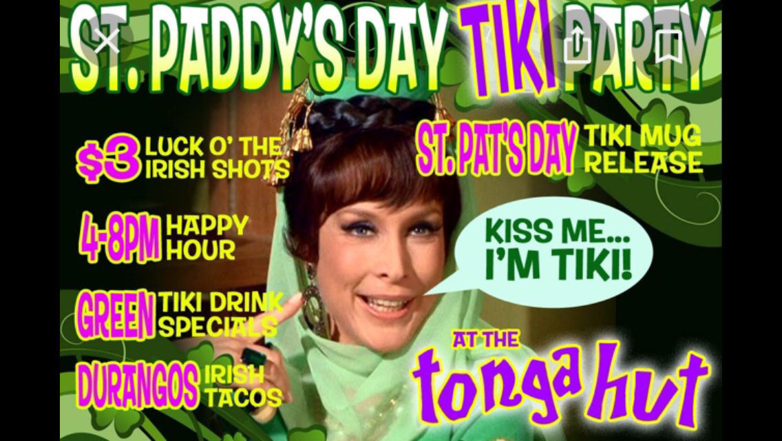High Quality St Patrick’s Day at The Freaky’s Tiki Blank Meme Template