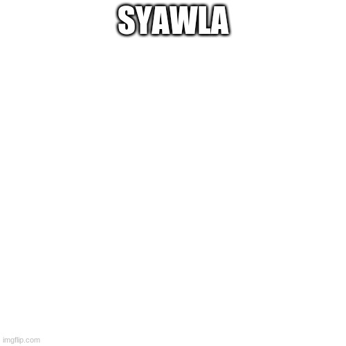 Blank Transparent Square | SYAWLA | image tagged in memes,blank transparent square | made w/ Imgflip meme maker