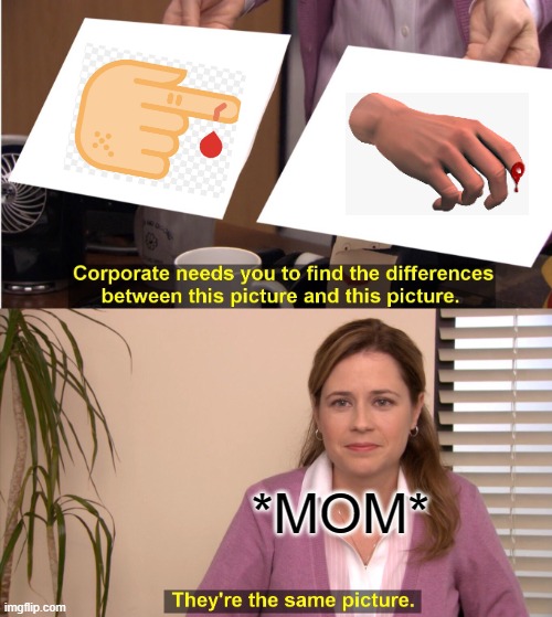 MOM CHILLAX PLS | *MOM* | image tagged in memes,they're the same picture | made w/ Imgflip meme maker