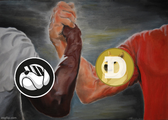 Epic Handshake Meme | image tagged in memes,epic handshake,hoge,hogecoin,memecoin,dogecoin | made w/ Imgflip meme maker