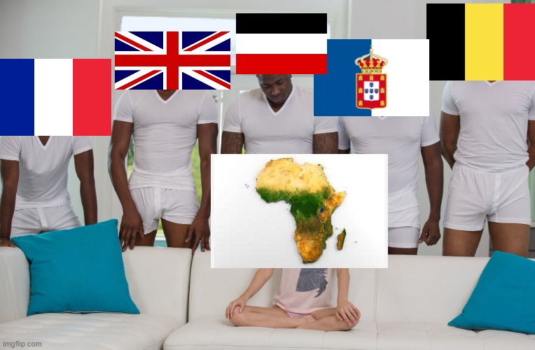 Africa time | image tagged in gang bang | made w/ Imgflip meme maker