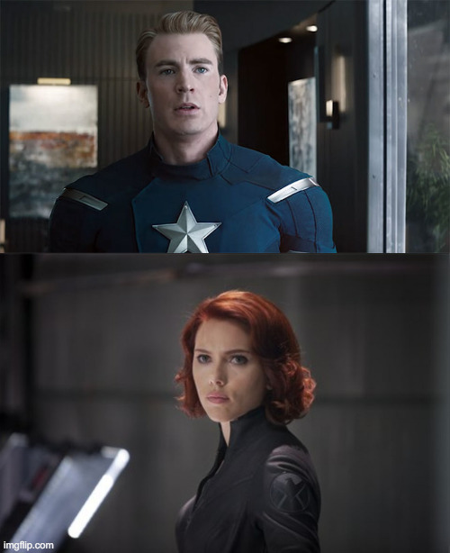 Captain America vs Black Widow | image tagged in memes | made w/ Imgflip meme maker