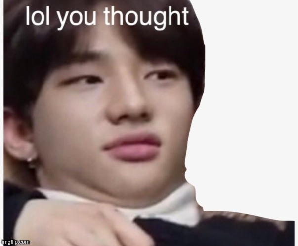 you thought | image tagged in kpop,stray kids,haha,funny | made w/ Imgflip meme maker