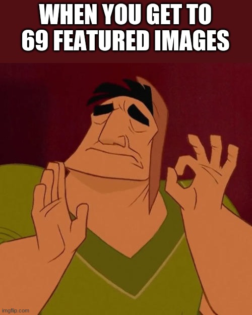 Nice | WHEN YOU GET TO 69 FEATURED IMAGES | image tagged in when x just right | made w/ Imgflip meme maker