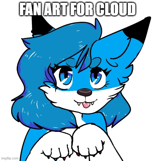 UwU I had help with my art teacher for the reflection and eyes but other then that i did it UwU | FAN ART FOR CLOUD | made w/ Imgflip meme maker