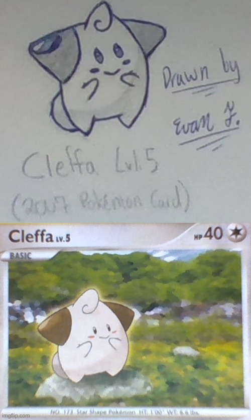 Cleffa | image tagged in art,pokemon,hand drawn | made w/ Imgflip meme maker