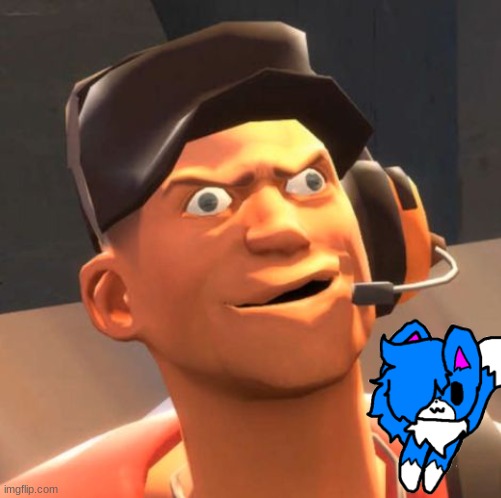 New Scout Cosmetic Lookin Sweet | image tagged in tf2 scout,cloud | made w/ Imgflip meme maker