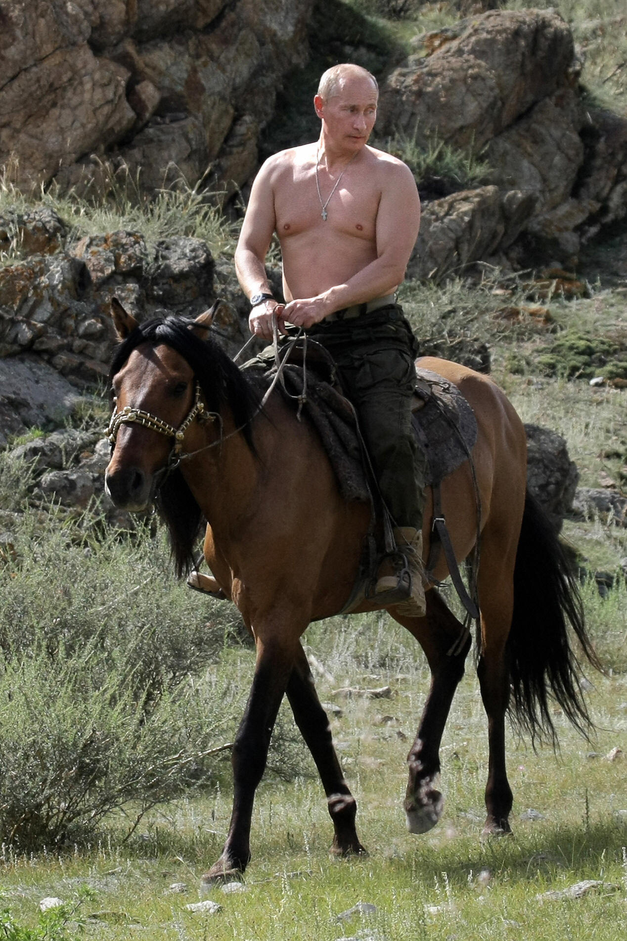 Vladimir on horseback Blank Meme Template