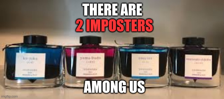 This meme isnt funny | THERE ARE; 2 IMPOSTERS; AMONG US | image tagged in amongus,imposter,bottle | made w/ Imgflip meme maker