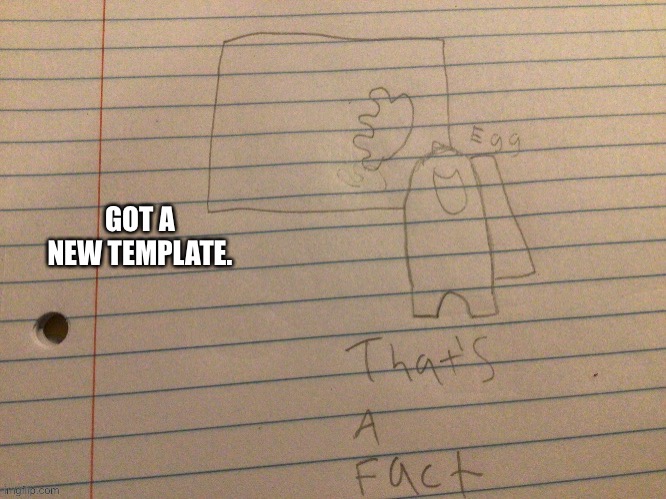 New Template | GOT A NEW TEMPLATE. | image tagged in that s a fact | made w/ Imgflip meme maker