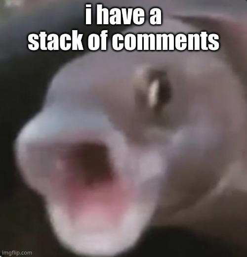 :0 | i have a stack of comments | image tagged in poggers fish | made w/ Imgflip meme maker