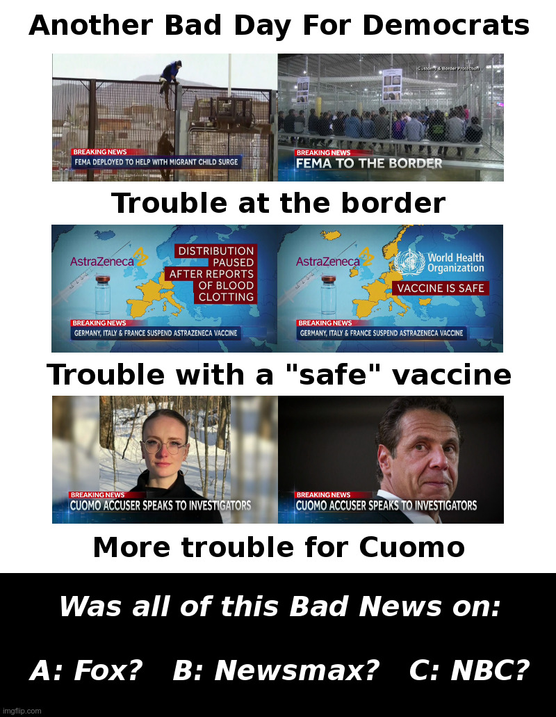 Another Bad Day For The Democrats | image tagged in joe biden,democrats,illegal immigration,vaccines,andrew cuomo,sexual harrassment | made w/ Imgflip meme maker