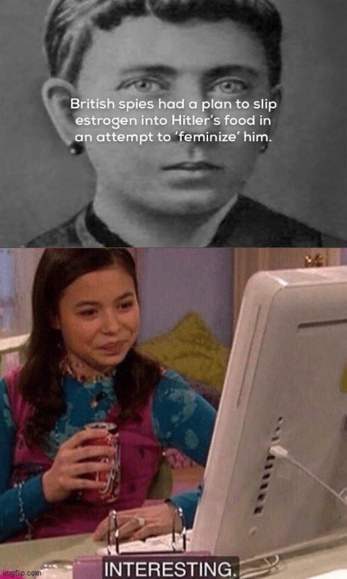 iCarly Interesting | image tagged in icarly interesting,hitler,ww2,memes,funny,did you know | made w/ Imgflip meme maker